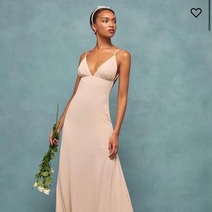 Reformation Modena Dress in Champagne